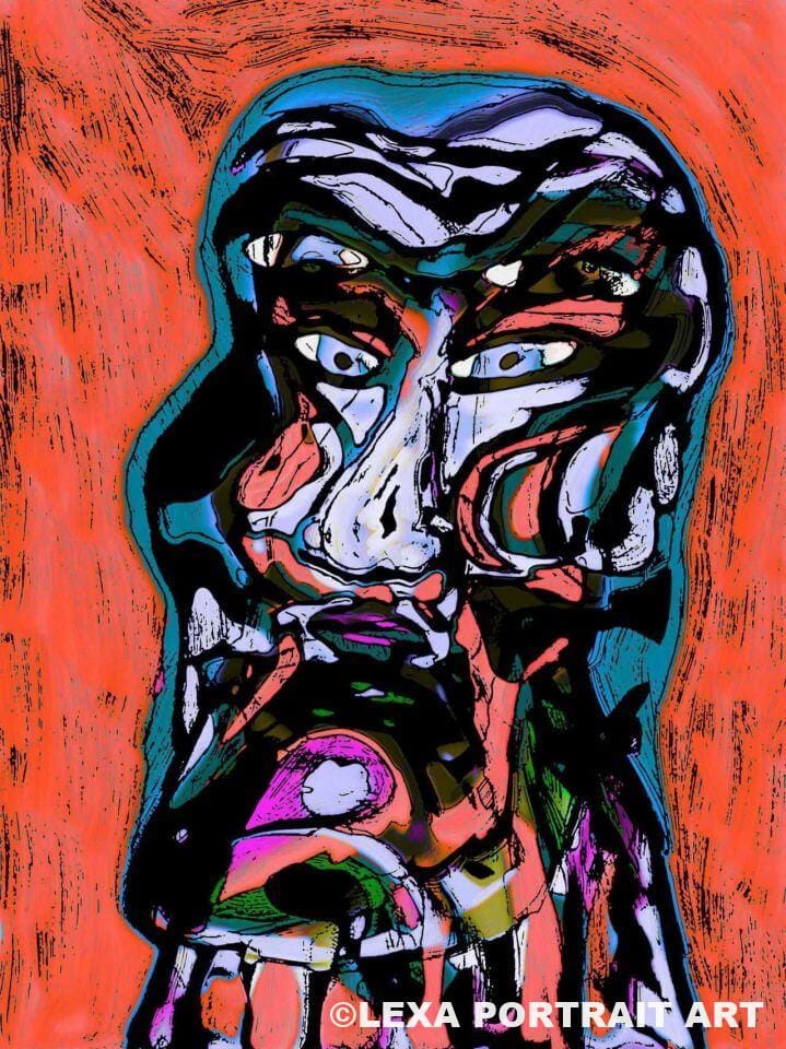 Jaw Squeezing Joel a portrait