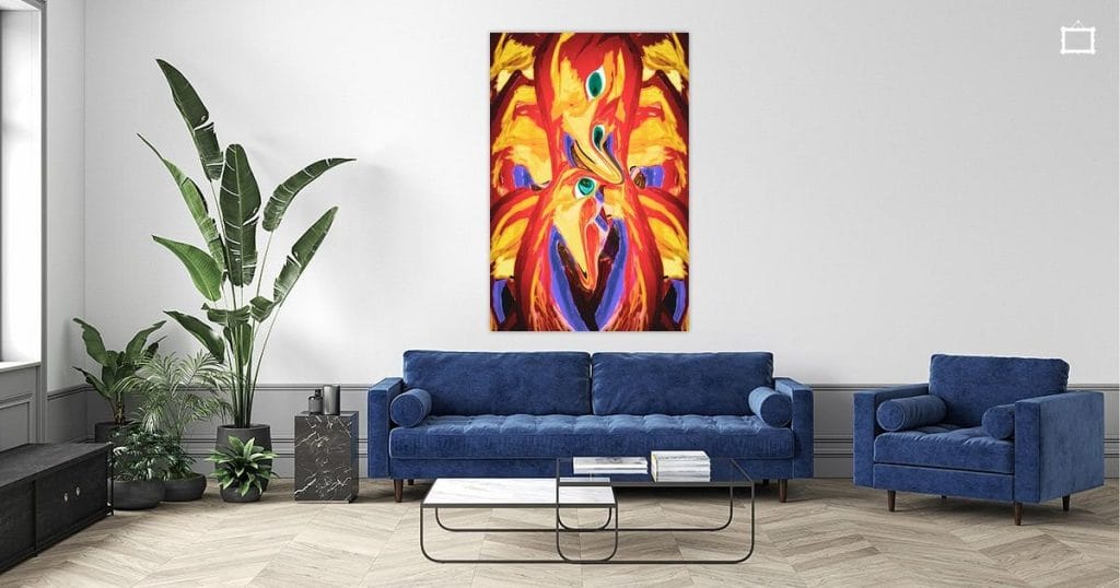 Werk-aan-de-Muur-1481388-Popart-vogels-Lexa-de-Swaenen-1200x630-Livingroom-Touch-of-Blue