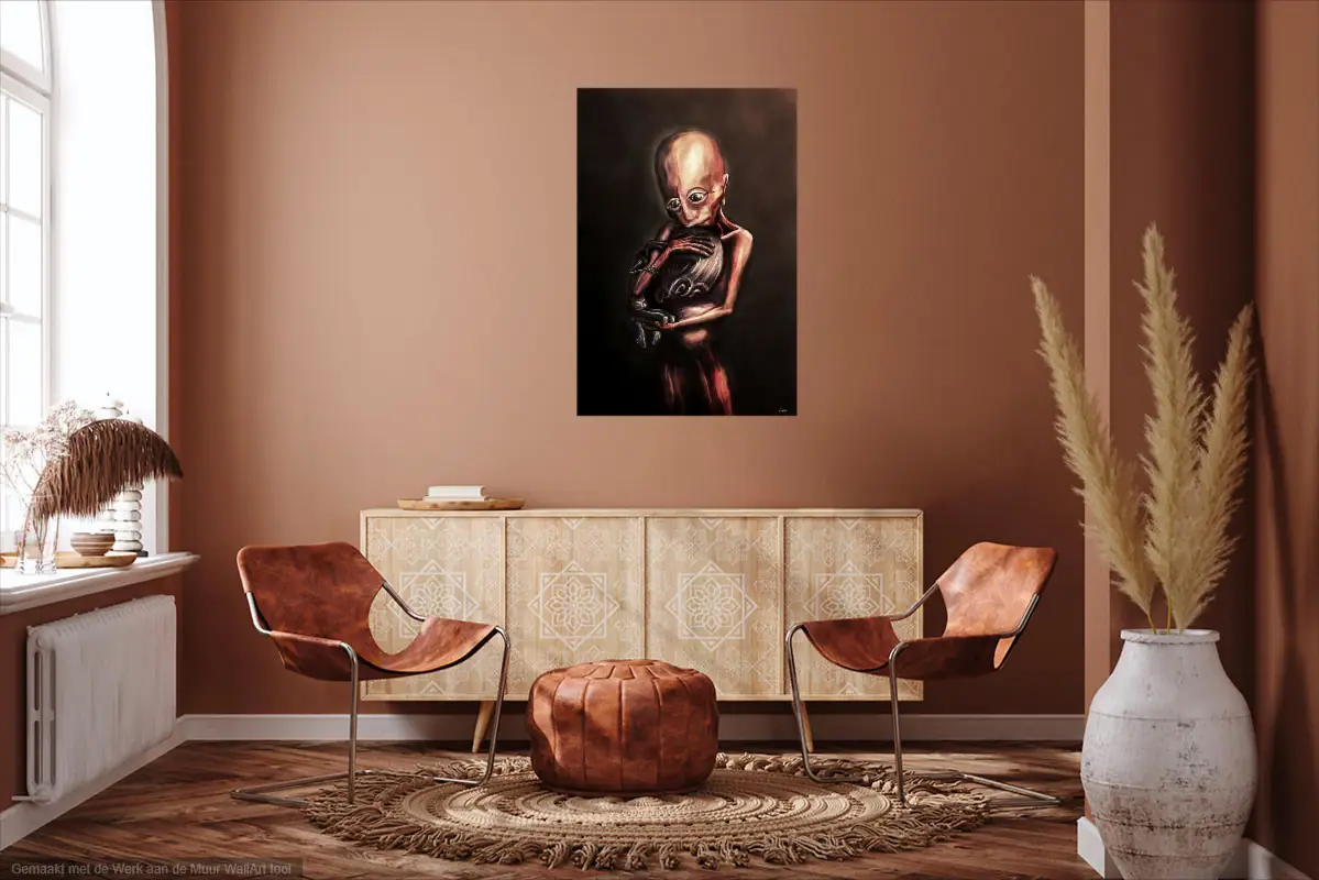 Impression of artwork embrace your powerlessness in the livingroom